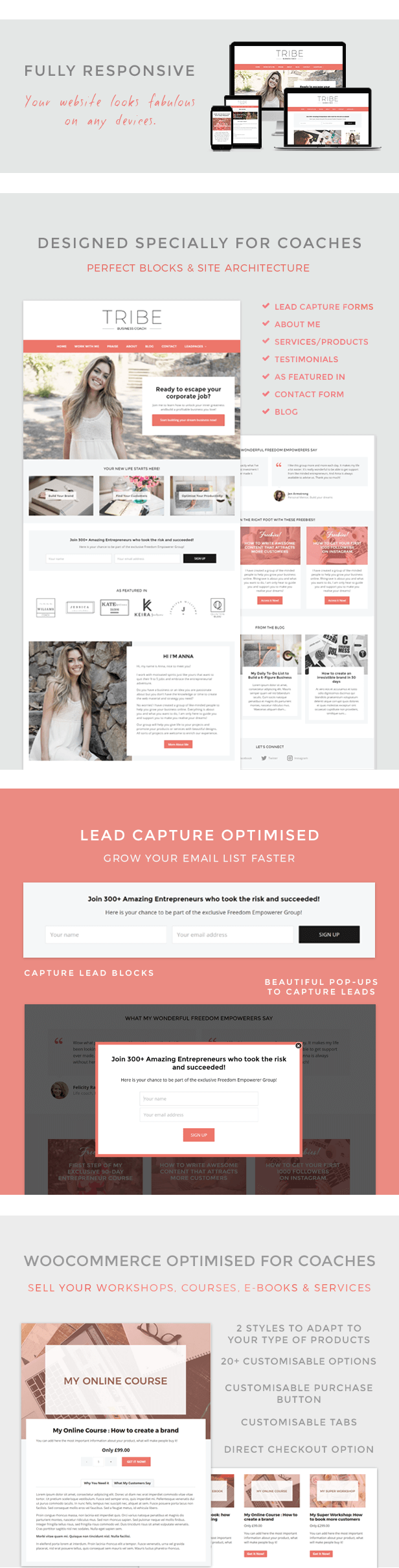 Tribe - Feminine Coach WordPress Theme - 4